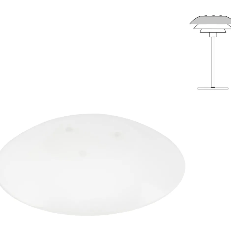 Dyberg Larsen reserveglas til DL20 bordlampe, øverste skærm
