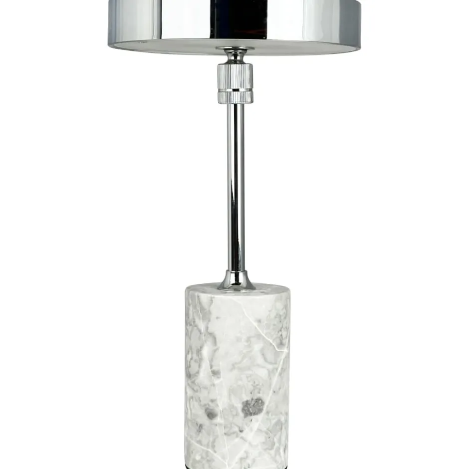 Dyberg Larsen Starlight genopladelig bordlampe, grå marmor