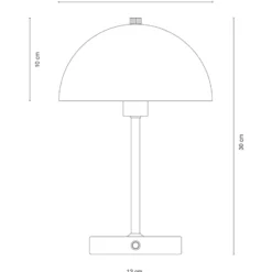 Dyberg Larsen Stockholm genopladelig bordlampe, grøn