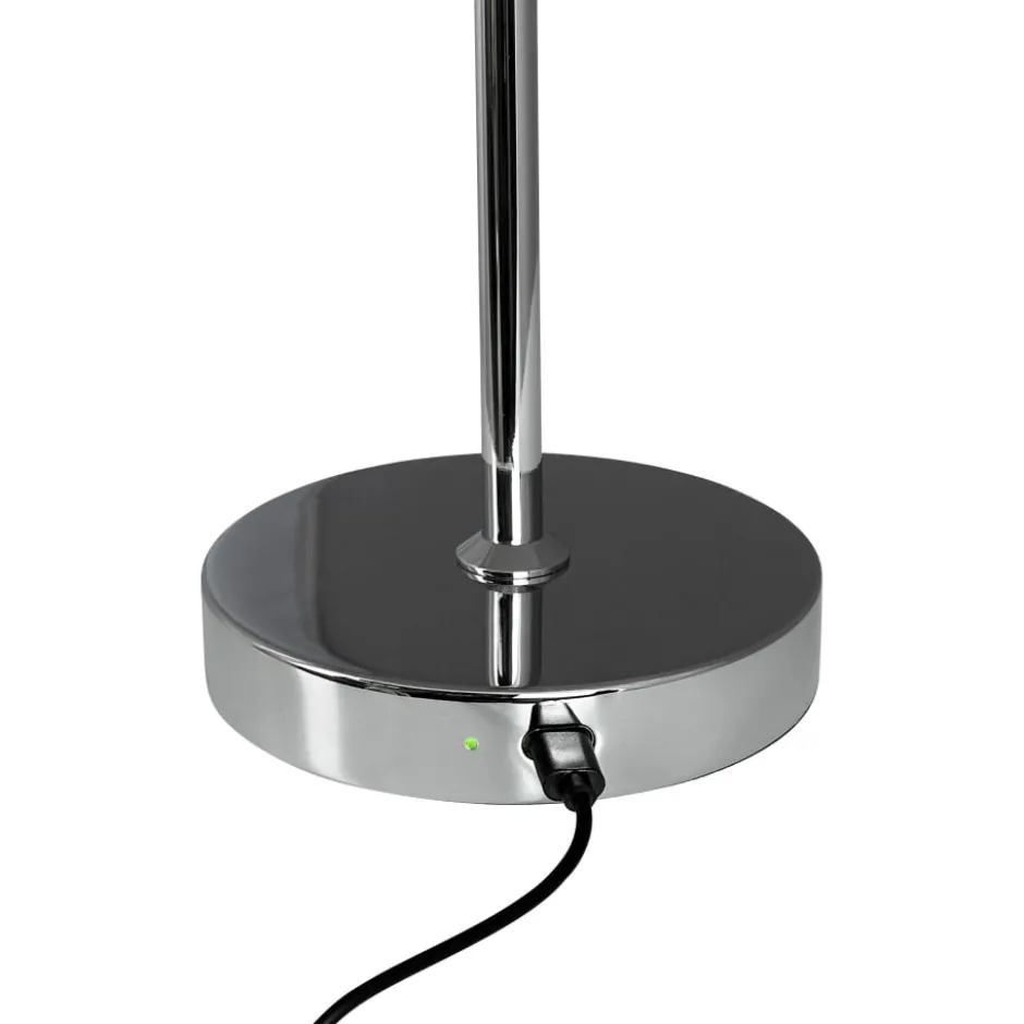 Dyberg Larsen Stockholm genopladelig bordlampe, krom