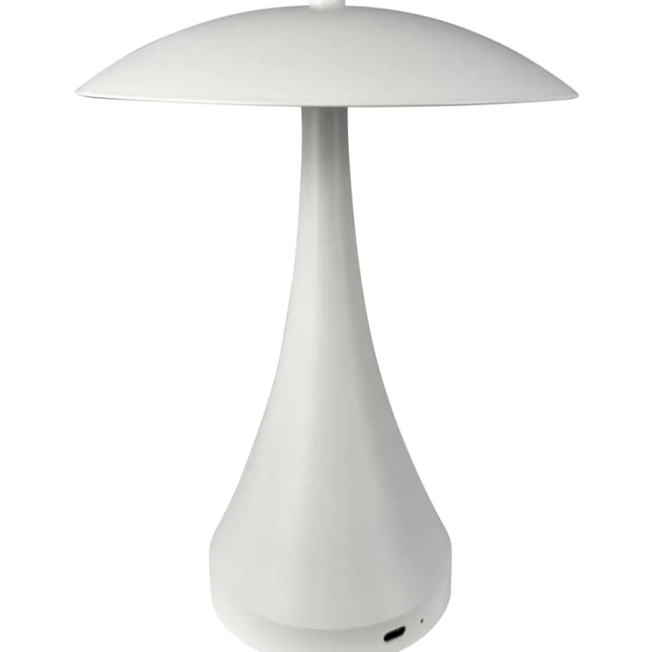 Dyberg Larsen Vienna genopladelig bordlampe, hvid