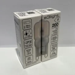 e3light Retro G9 stiftpære, 2700K, 2,5W, 2-pak