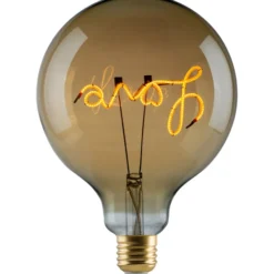 e3light Vintage E27 globepære, "Love", 2000K, 4W