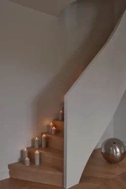 Ester & Erik LED bloklys, beige, 10 cm