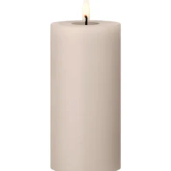Ester & Erik LED bloklys, beige, 15 cm