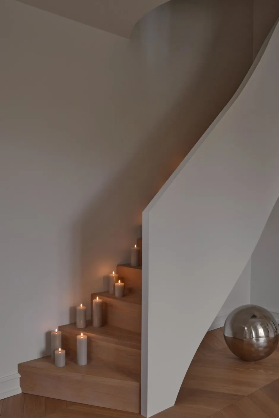 Ester & Erik LED bloklys, beige, 15 cm