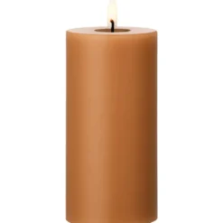Ester & Erik LED bloklys, varm brun, 15 cm