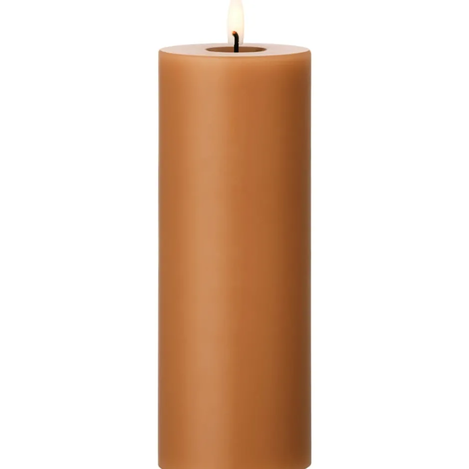 Ester & Erik LED bloklys, varm brun, 20 cm