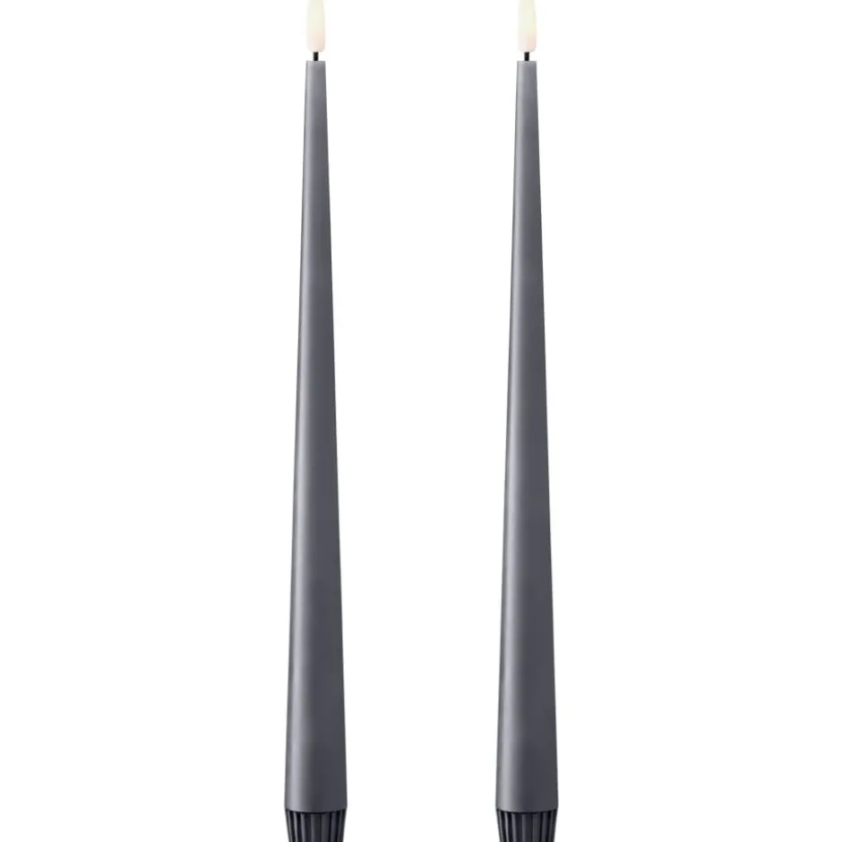 Ester & Erik LED kronelys, 30 cm, antracit, 2-pak