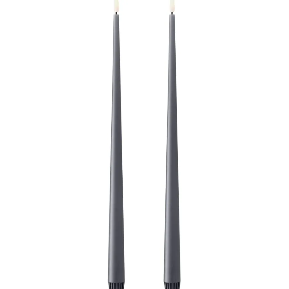Ester & Erik LED kronelys, 40 cm, antracit, 2-pak