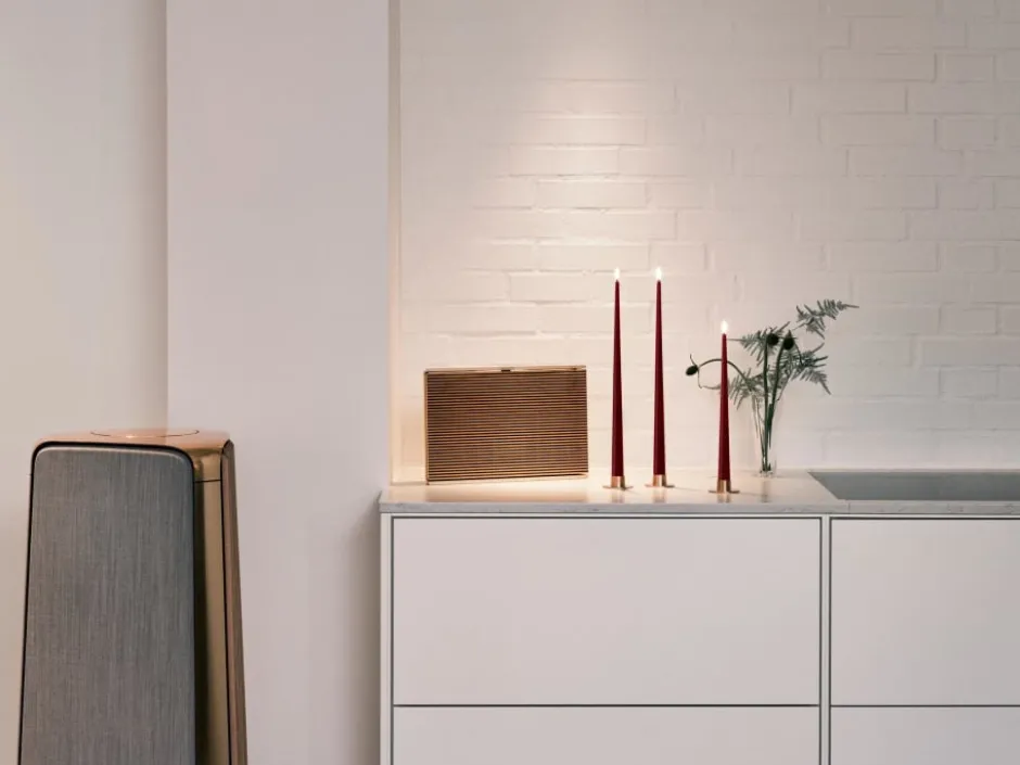 Ester & Erik LED kronelys, 30 cm, bordeaux, 2-pak