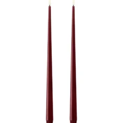 Ester & Erik LED kronelys, 40 cm, bordeaux, 2-pak
