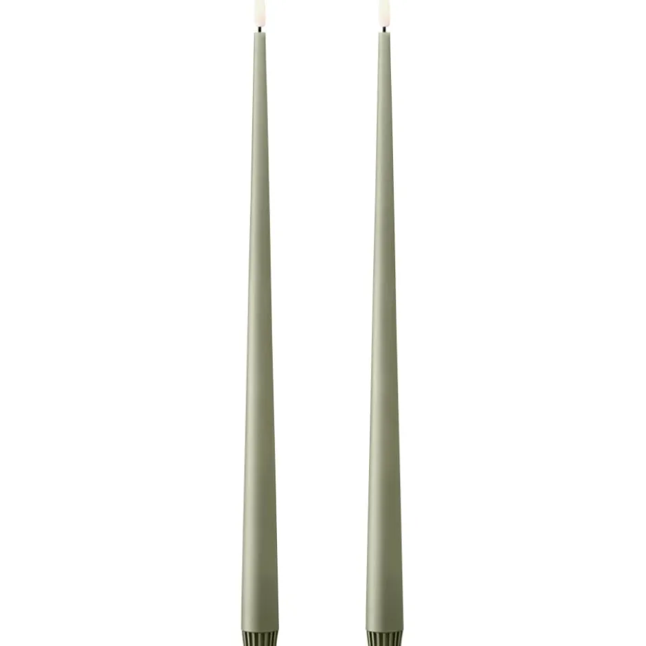 Ester & Erik LED kronelys, 40 cm, grøn, 2-pak