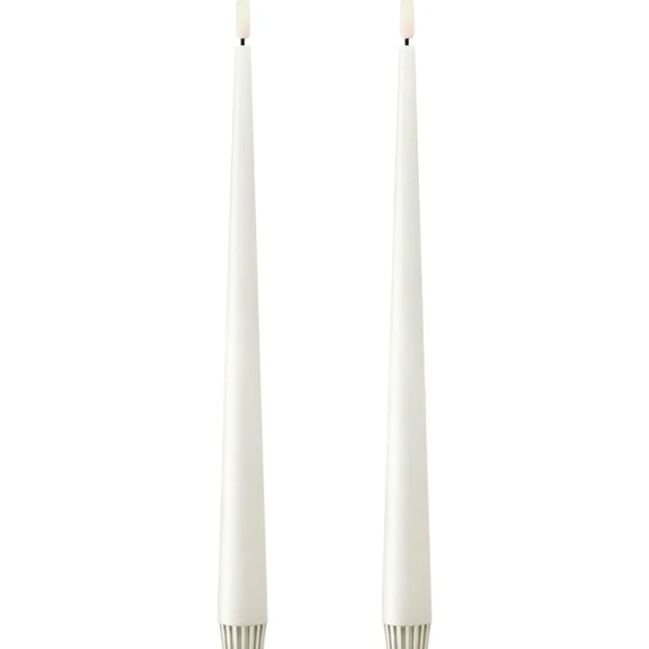 Ester & Erik LED kronelys, 30 cm, hvid, 2-pak