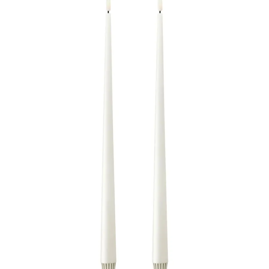Ester & Erik LED kronelys, 40 cm, hvid, 2-pak