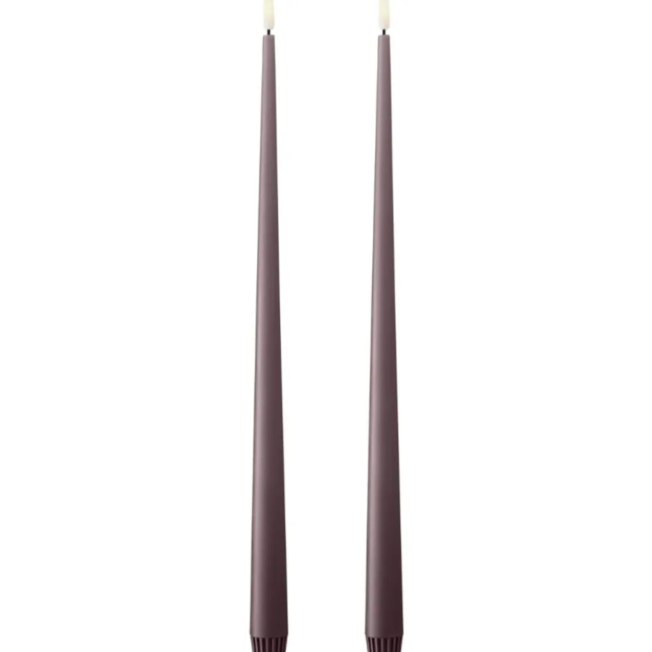 Ester & Erik LED kronelys, 40 cm, lilla, 2-pak