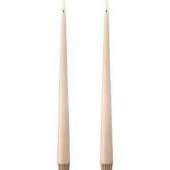 Ester & Erik LED kronelys, 30 cm, lys beige, 2-pak