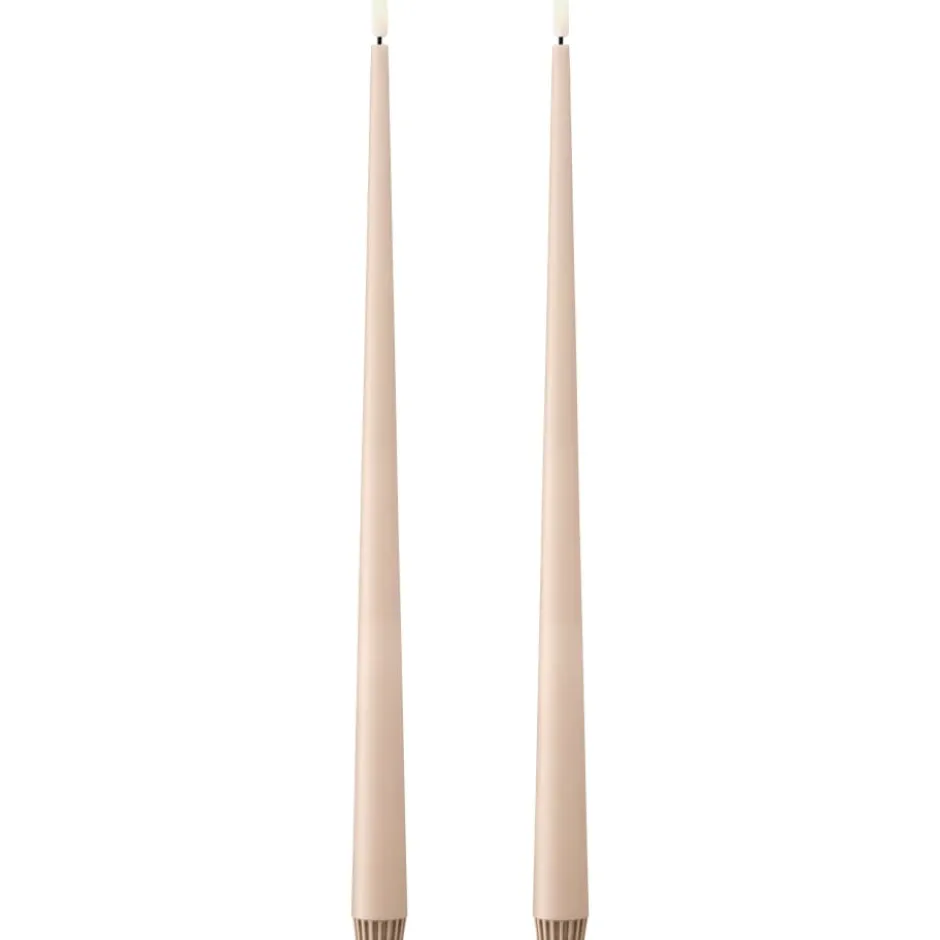 Ester & Erik LED kronelys, 40 cm, lys beige, 2-pak