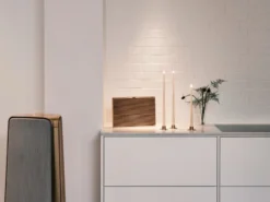 Ester & Erik LED kronelys, 40 cm, lys beige, 2-pak
