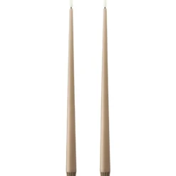 Ester & Erik LED kronelys, 40 cm, lysebrun, 2-pak