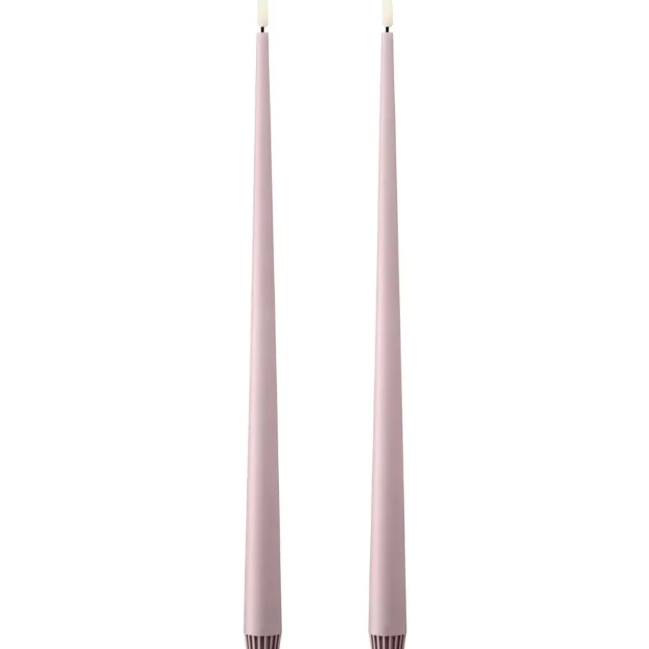Ester & Erik LED kronelys, 40 cm, lyserød, 2-pak
