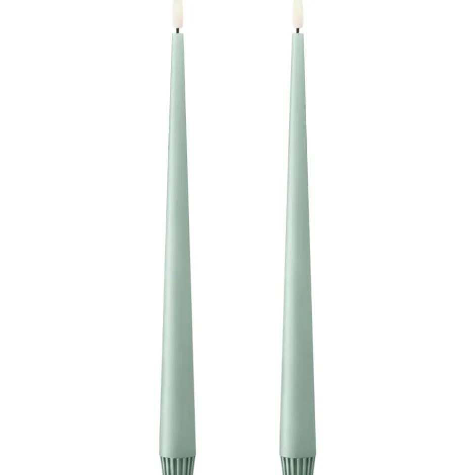 Ester & Erik LED kronelys, 30 cm, mintgrøn, 2-pak