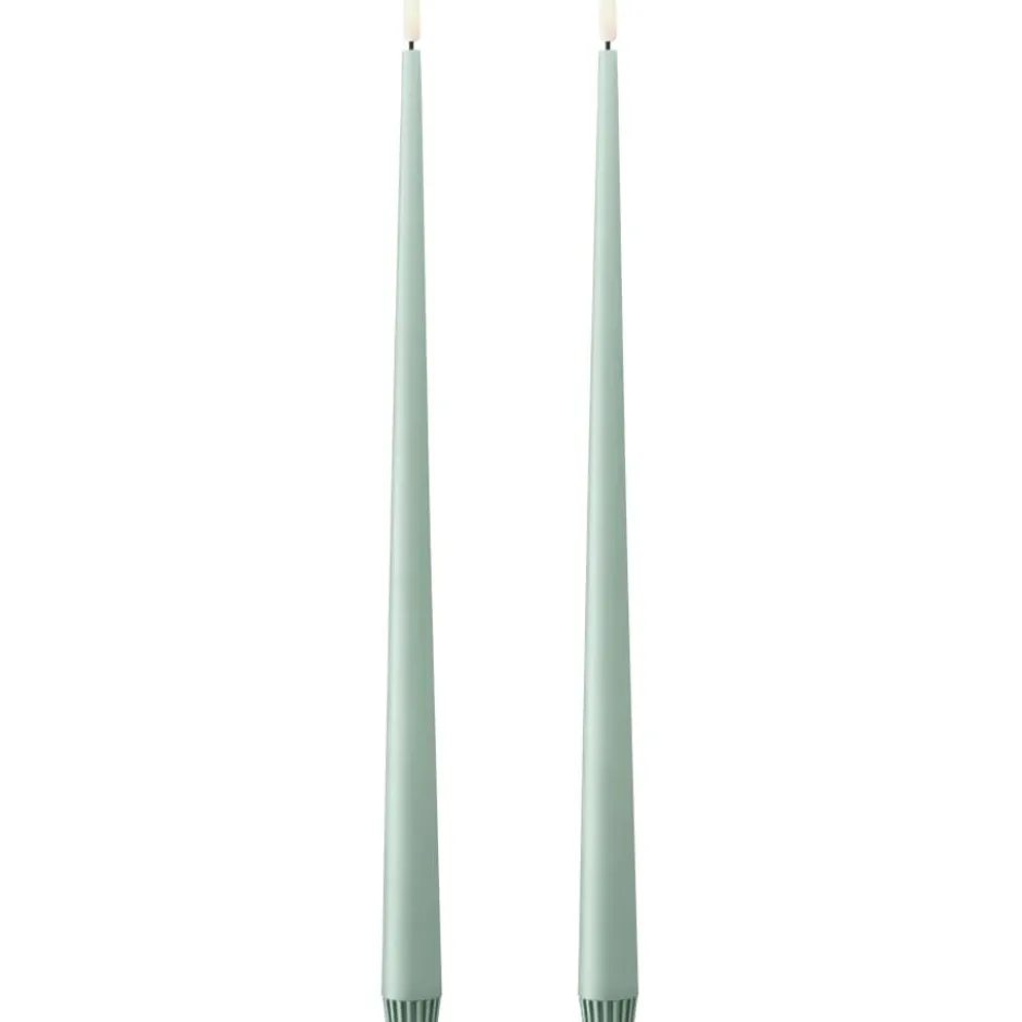 Ester & Erik LED kronelys, 40 cm, mint grøn, 2-pak