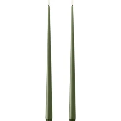 Ester & Erik LED kronelys, 40 cm, mørkegrøn, 2-pak