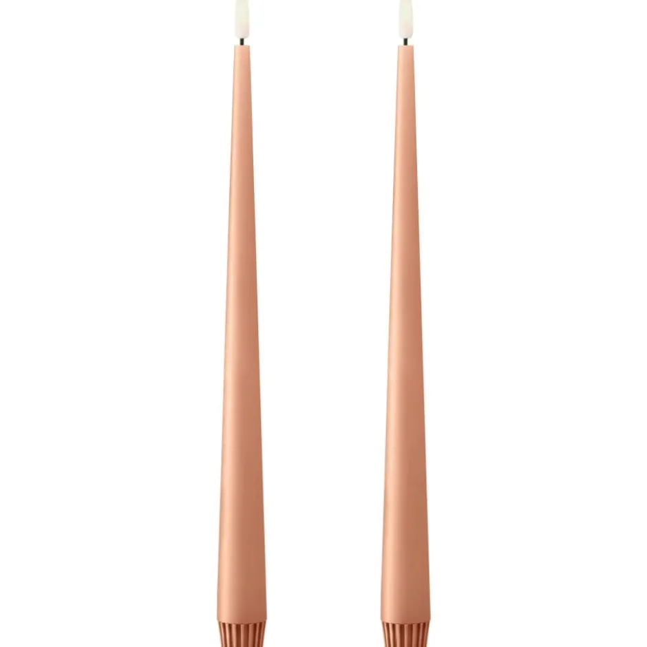 Ester & Erik LED kronelys, 30 cm, rosa, 2-pak