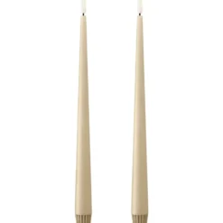 Ester & Erik LED kronelys, 30 cm, sand, 2-pak