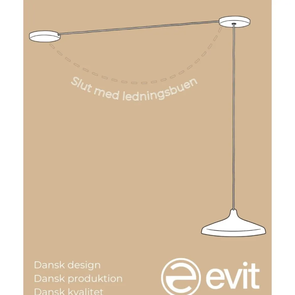 Evit lampeophæng, hvid