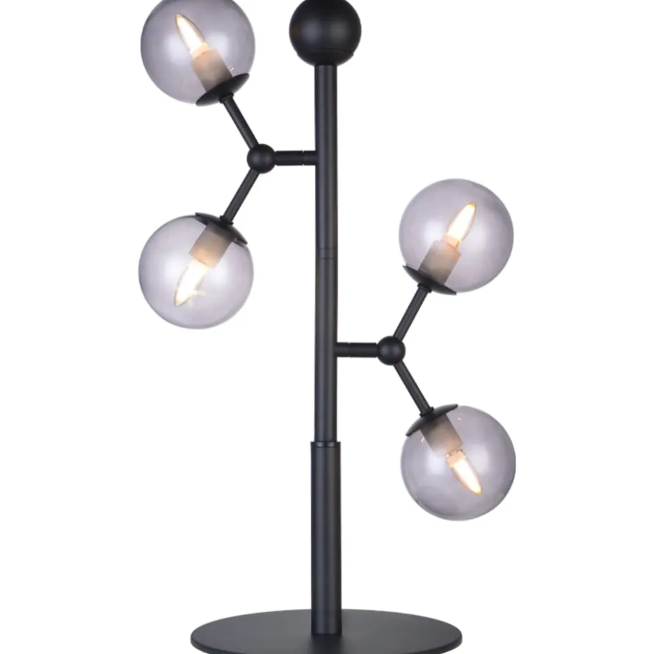 Halo Design Atom bordlampe, røgfarvet