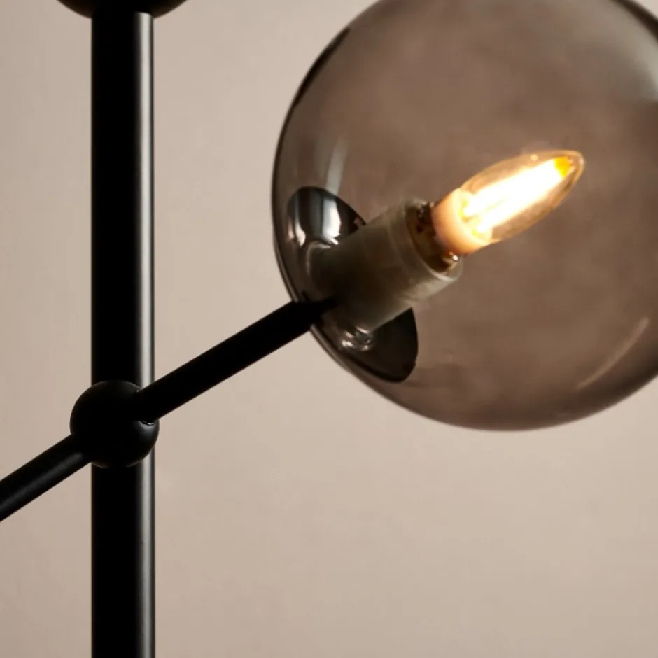 Halo Design Atom gulvlampe, røgfarvet