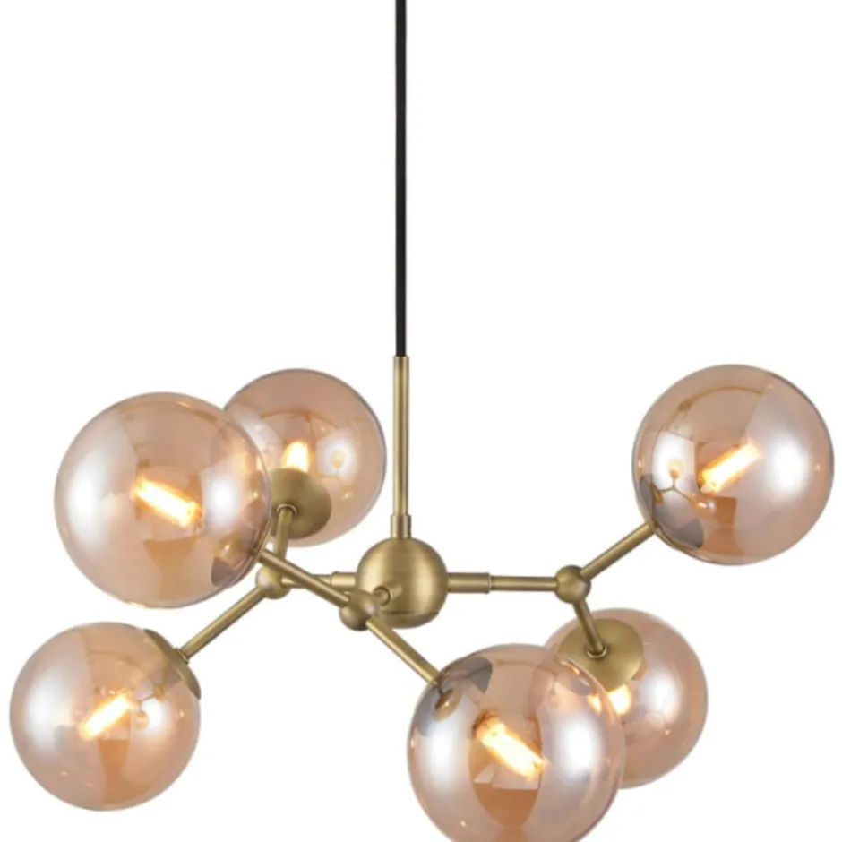 Halo Design Atom Large lysekrone, ravfarvet