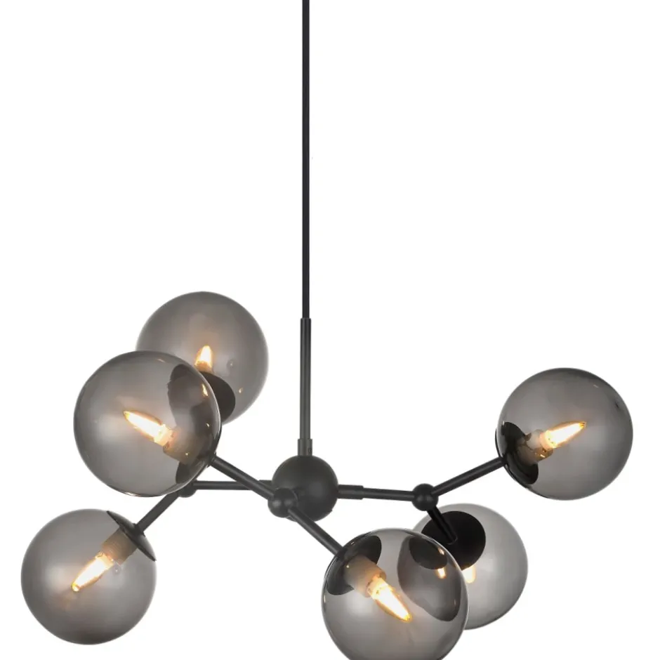 Halo Design Atom Large lysekrone, røgfarvet