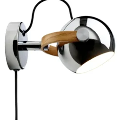 Halo Design D.C væglampe, krom