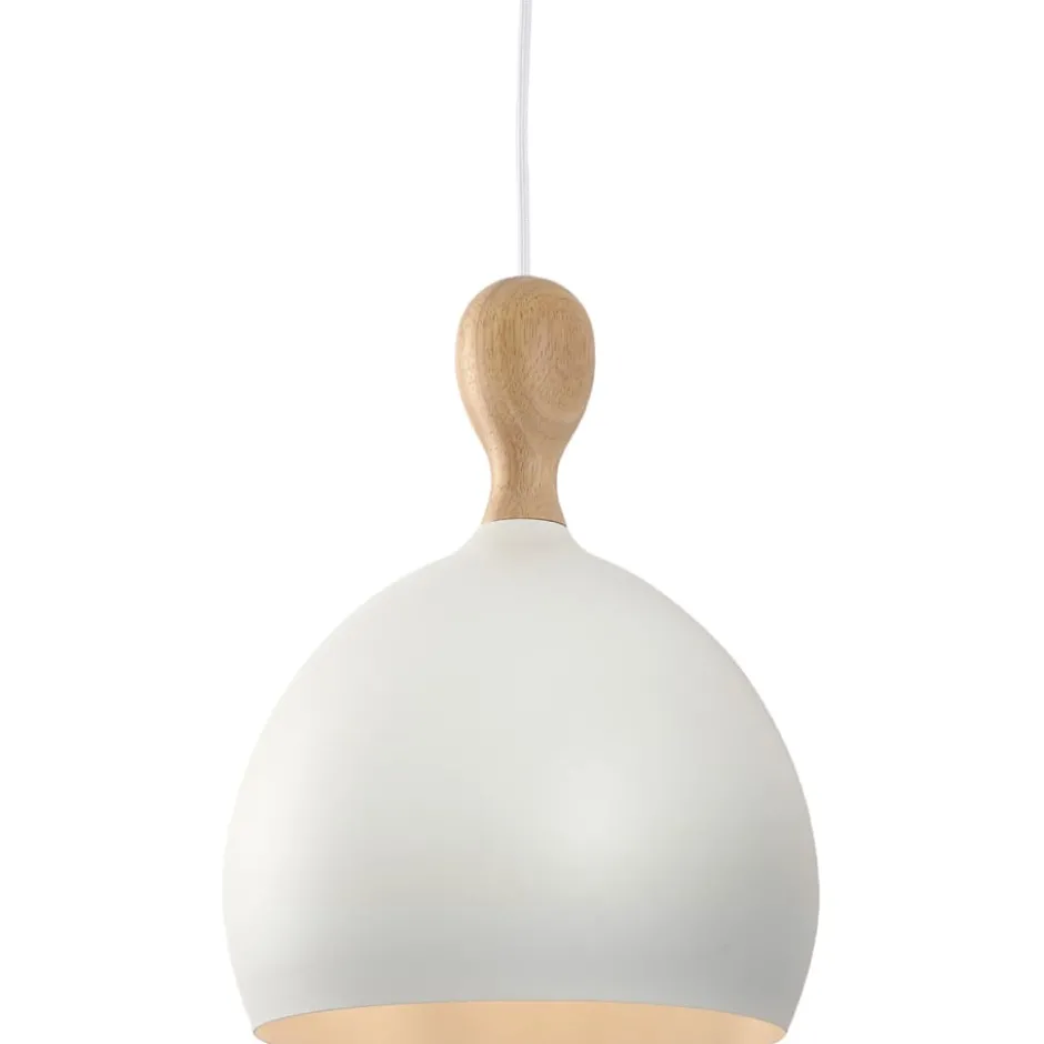 Halo Design Dueodde pendel, hvid/metal, Ø24 cm