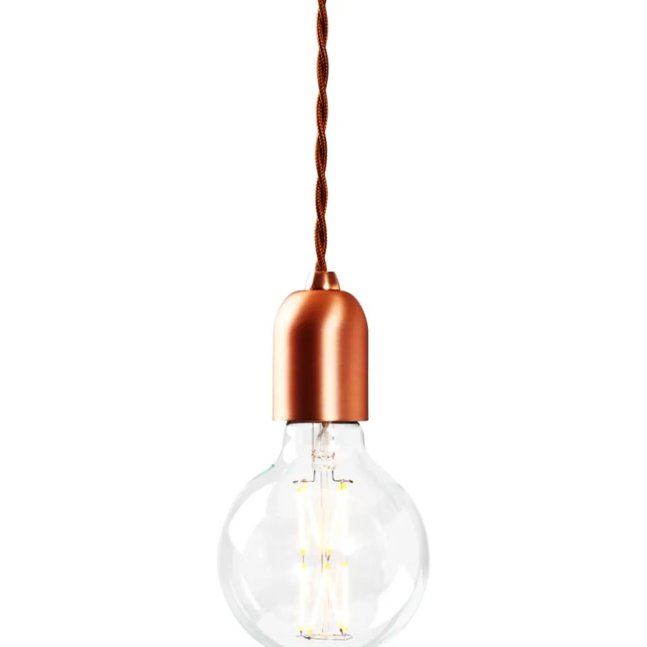 Halo Design E27 fatning, børstet kobber