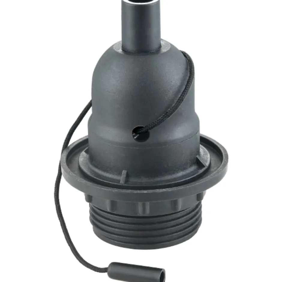Halo Design E27 fatning med snorafbryder, sort