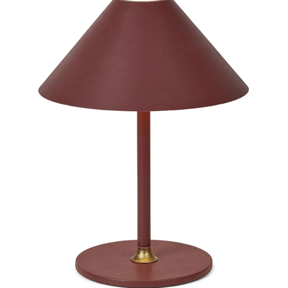 Halo Design Hygge genopladelig bordlampe, H20 cm, mørkerød