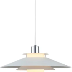 Halo Design Rivoli pendel, hvid/krom
