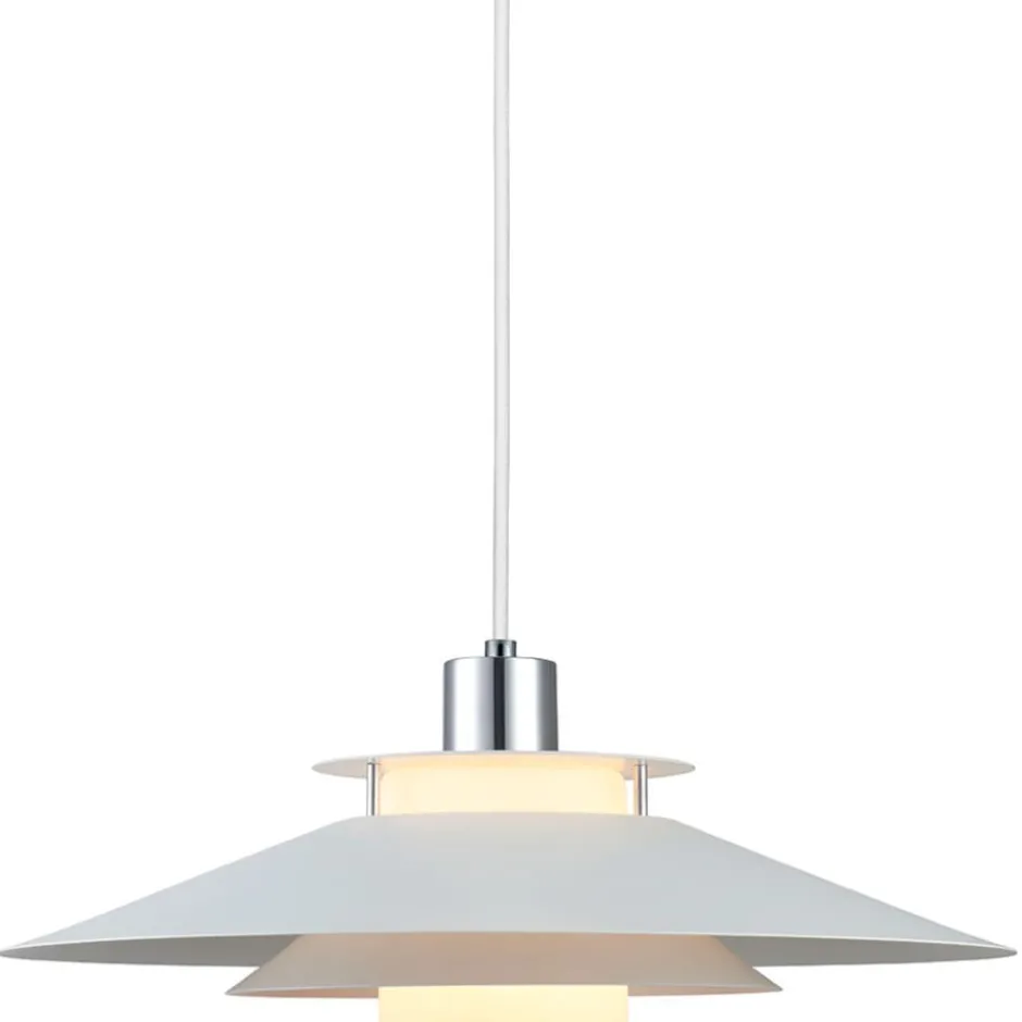 Halo Design Rivoli pendel, hvid/krom