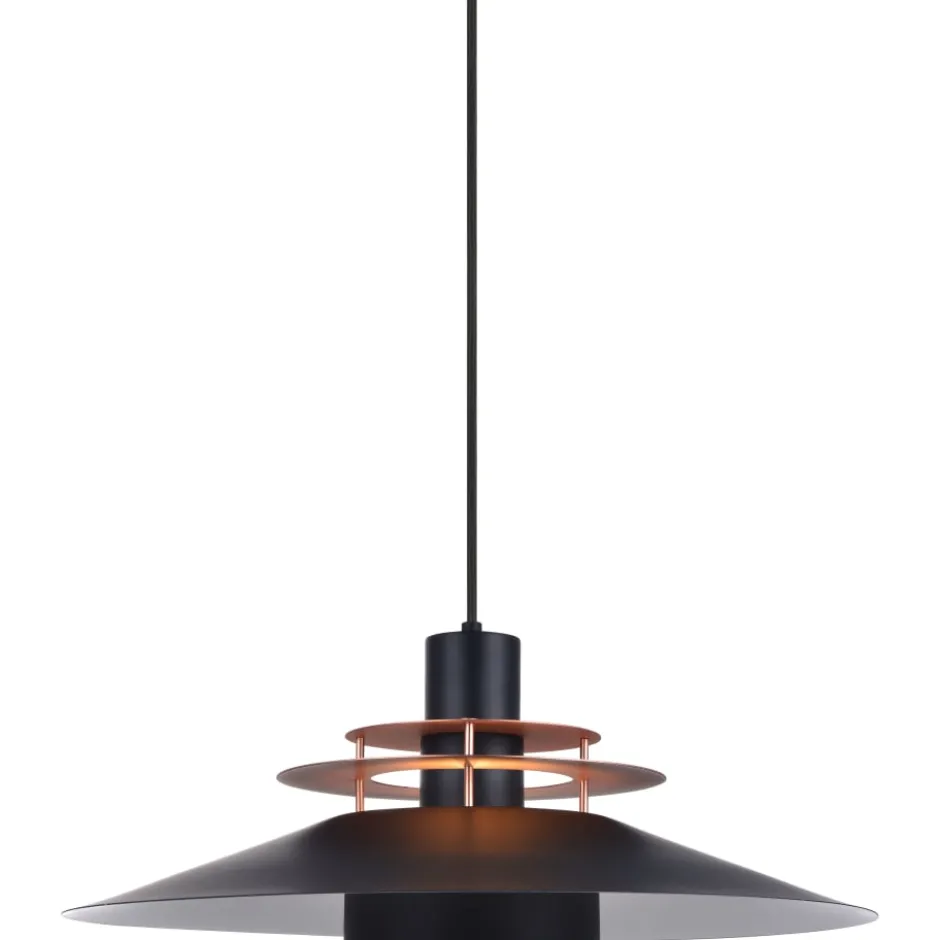 Halo Design Rivoli pendel, sort/børstet stål