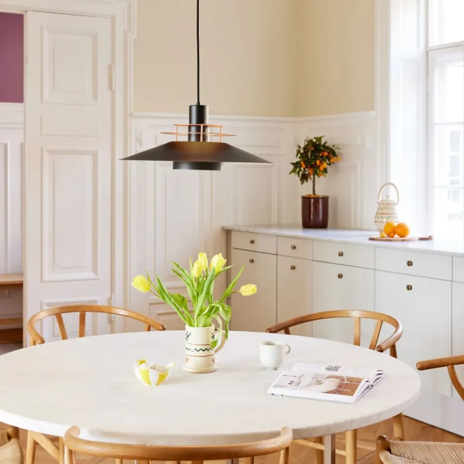 Halo Design Rivoli pendel, sort/børstet stål