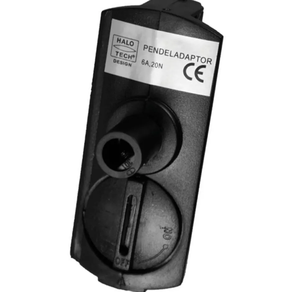 Halo Design Track 1F pendeladapter, sort