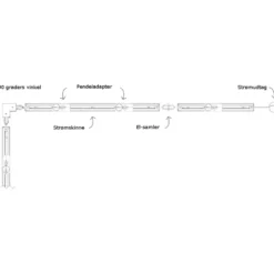 Halo Design Track 1F strømskinne, sort, 2 meter