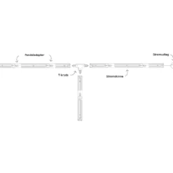 Halo Design Track 1F T-stykke, sort