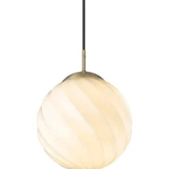 Halo Design Twist Ball pendel, messing, Ø25 cm