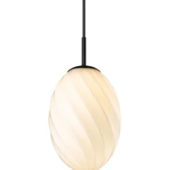 Halo Design Twist Egg pendel, sort, Ø15 cm