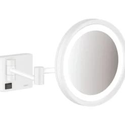 Hansgrohe AddStoris makeup spejl med lys, mat hvid